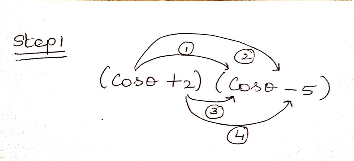 Trigonometry homework question answer, step 1, image 1